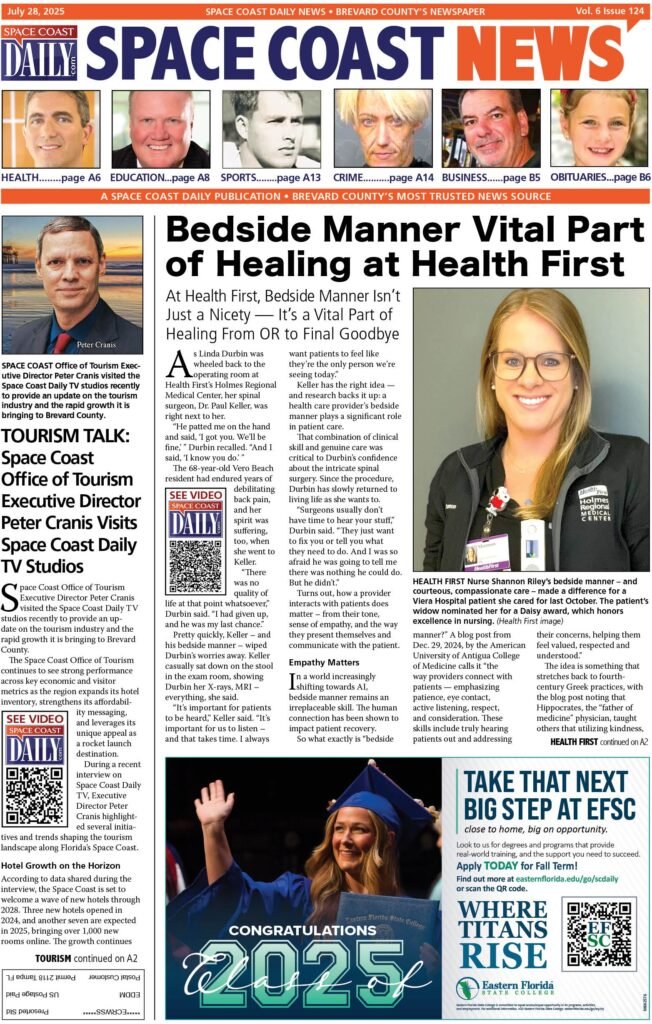 HOT OFF THE PRESS! July 28, 2025 Space Coast Daily News – Brevard County's Best Newspaper