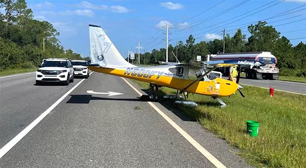 Small Plane Makes Emergency Landing on State Road 44 Saturday Morning, No Injuries Reported