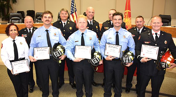 Titusville Fire Department Welcomes New Members, Recognizes Firefighter Promotions