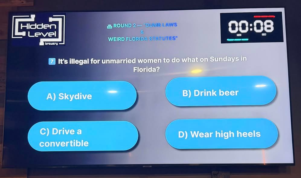 Trivia night at Hidden Level Brewery has some insane questions. What’s the answer? (And don’t cheat!)