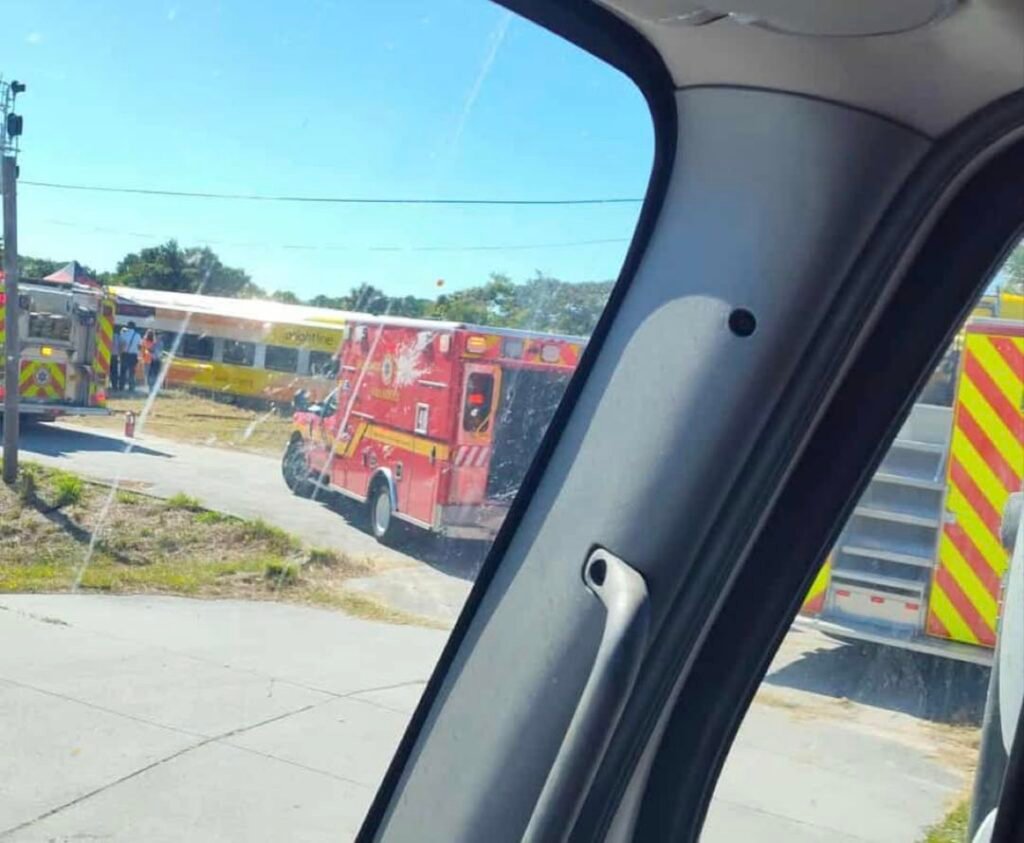 What looks like a train accident in Cocoa is actually an exercise.  ￼ Cocoa Fire Rescue and Brightline Conduct Safety Ex...