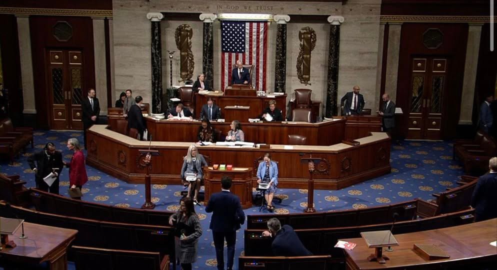 Congress sends funding package to reopen the federal government to Trump for his signature.  The final vote was 222 to 2...