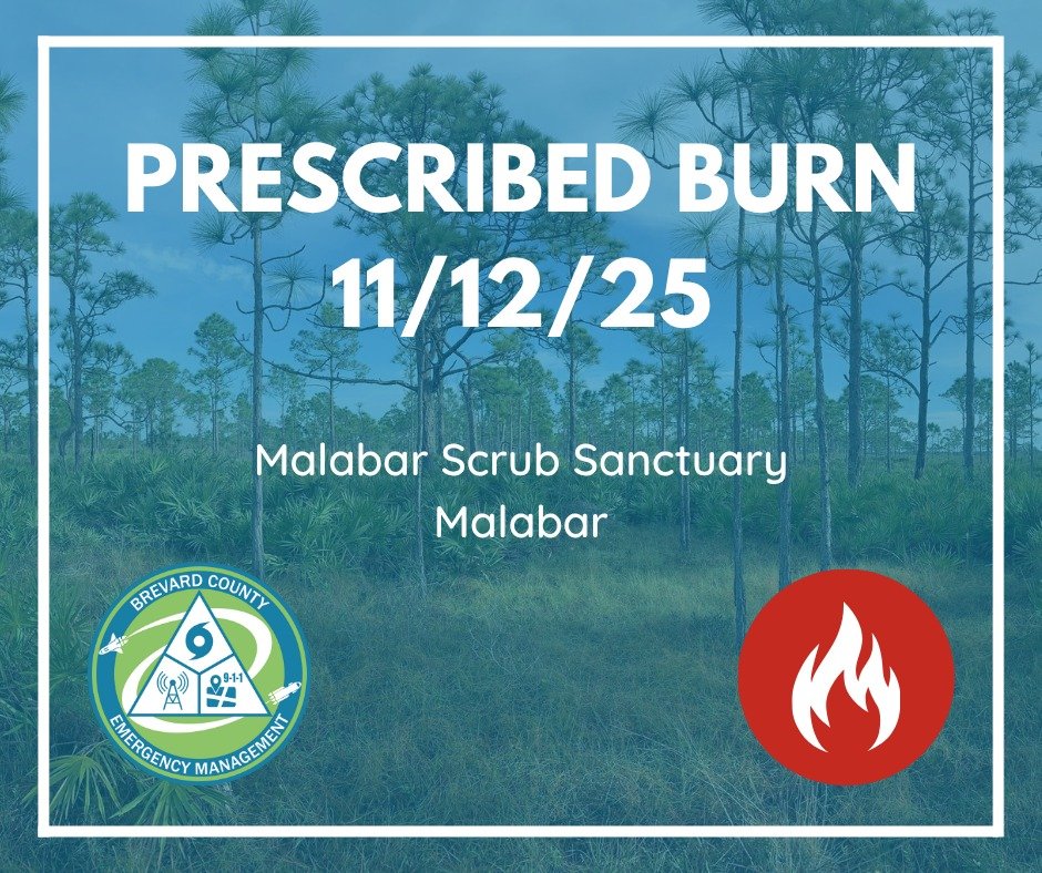 11/12/25 | A 27-acre prescribed burn is taking place today at the Brevard County Environmentally Endangered Lands Progra...