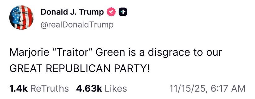 Marjorie Taylor Green says she is receiving death threats since Trump has turned on her over her push to release the Eps...