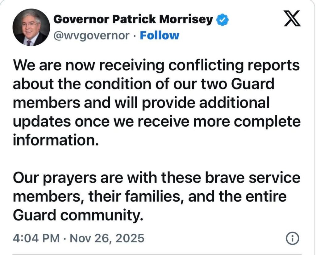 Governor. now states they are receiving conflicting reports on the condition of the two shooting victims.