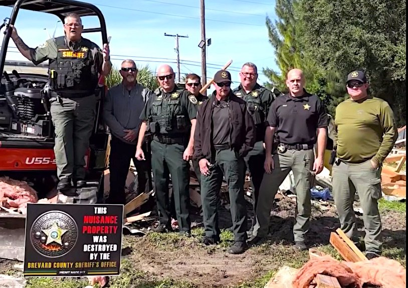WATCH: Brevard Sheriff Wayne Ivey's High Intensity Target Team Rips Down Crime-Ridden Drug Flop House