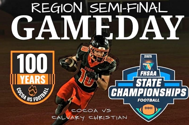 Cocoa Tigers Survive 34-33 OT Thriller to Reach Region 2-2A Final vs. Bradford on Nov. 28