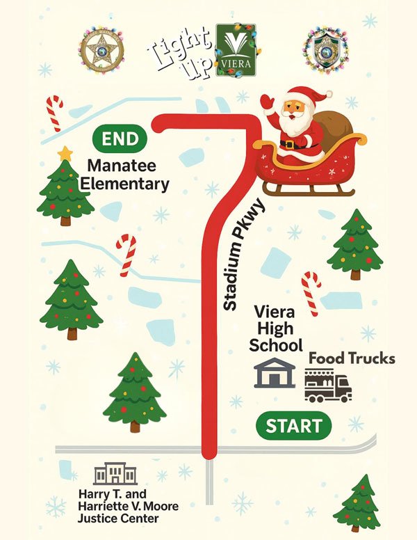 Annual Light Up Viera Christmas Parade Set for Tonight, Fireworks Start at 6 p.m.