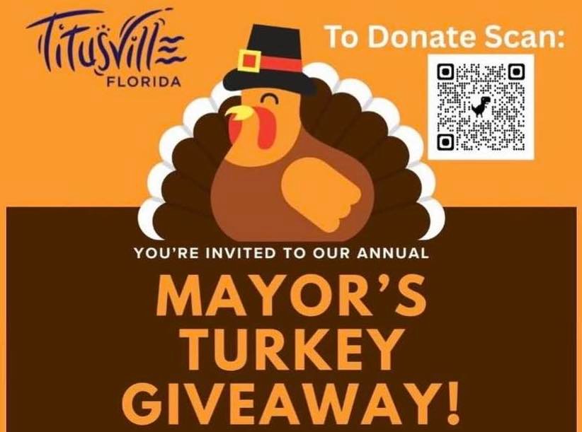Titusville Kicks Off the Holidays with Mayor’s Turkey Giveaway This Saturday at Isaac Campbell Senior Park