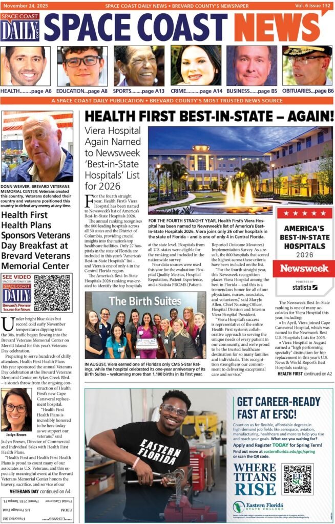 HOT OFF THE PRESS! November 24, 2025 Space Coast Daily News – Brevard County's Best Newspaper