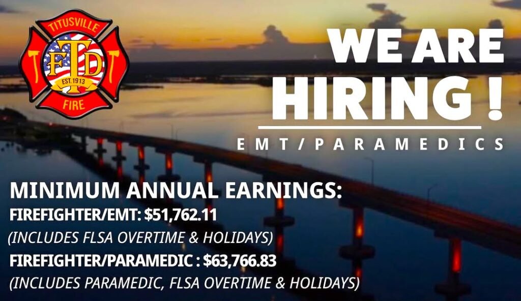 Titusville Fire Dept. Launches Recruitment Drive for Certified and Non-Certified Firefighters