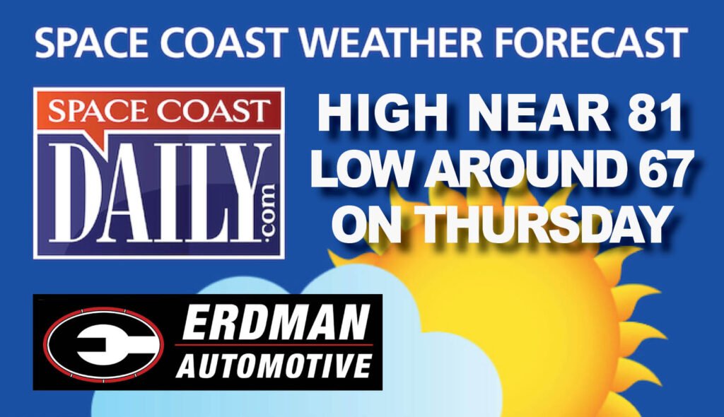 BREVARD WEATHER: Sunny With High of 81 Thursday on the Space Coast