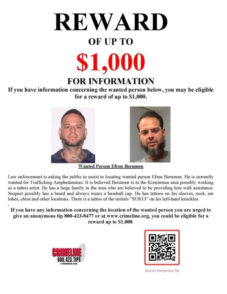 The Osceola County Sheriff’s Office, alongside our law enforcement partners and Crimeline, is asking for the public’s he...