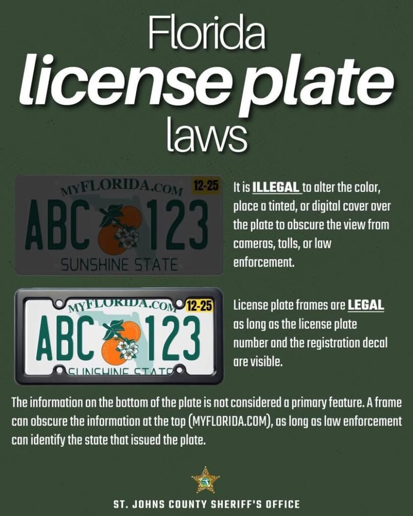 Clearer guidance on the confusing license plate law.