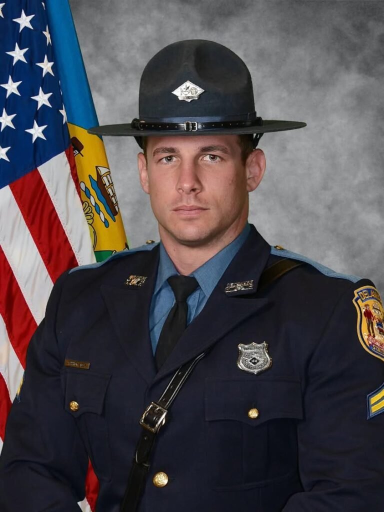 Delaware state trooper Cpl. Matthew “Ty” Snook, 34, was fatally shot while working an overtime assignment at a Wilmingto...
