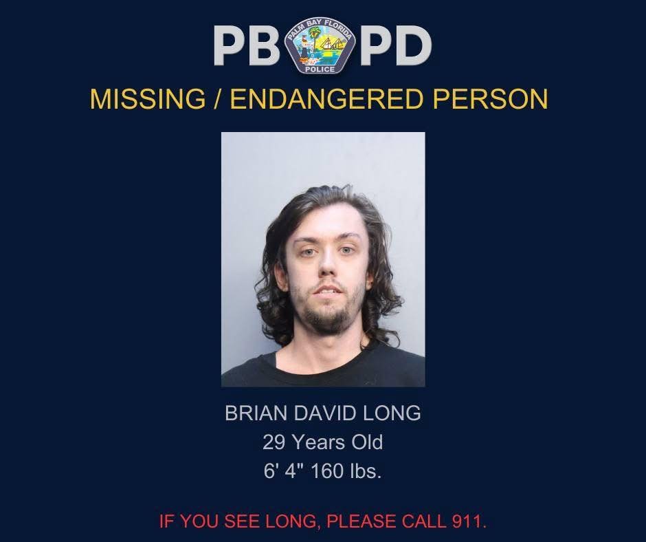 The Palm Bay Police Department is searching for a missing and endangered person, Brian Long. He was last seen in the are...