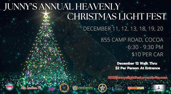 Junny’s Annual Heavenly Christmas Light Fest Set to Begin December 11 in Cocoa