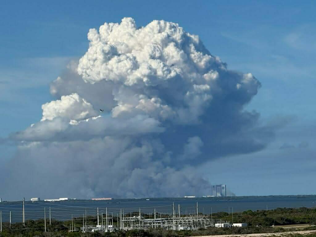 The massive cloud seen towards the Cape is reportedly a “burn off” according to employees.