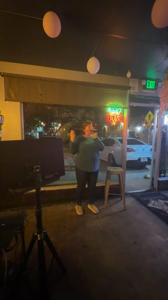 Karaoke at salty Fox is off the chain tonight