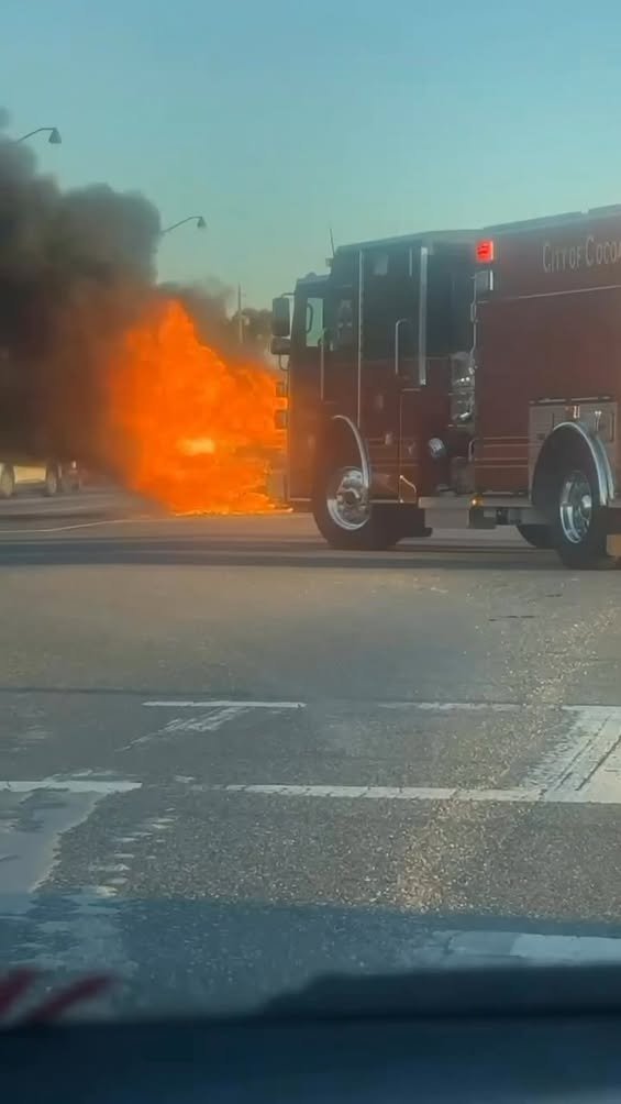 Vehicle fire at 5pm today at US1 and 528.