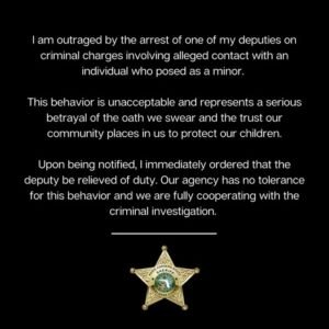 ‼️ BREAKING: Miami-Dade Sheriff's Deputy Arrested in Shocking Predator Sting Operation In a stunning turn during a live-...