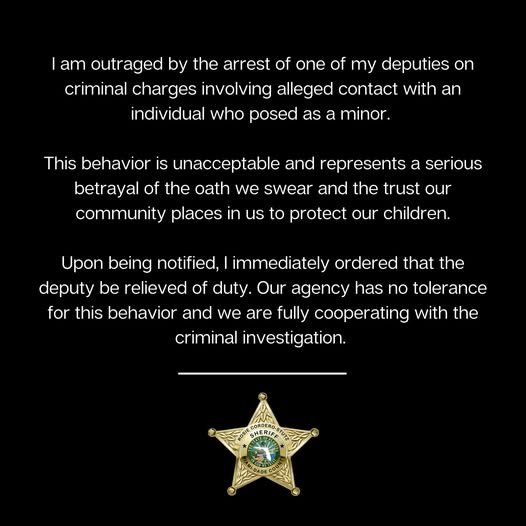 ‼️ BREAKING: Miami-Dade Sheriff's Deputy Arrested in Shocking Predator Sting Operation In a stunning turn during a live-...