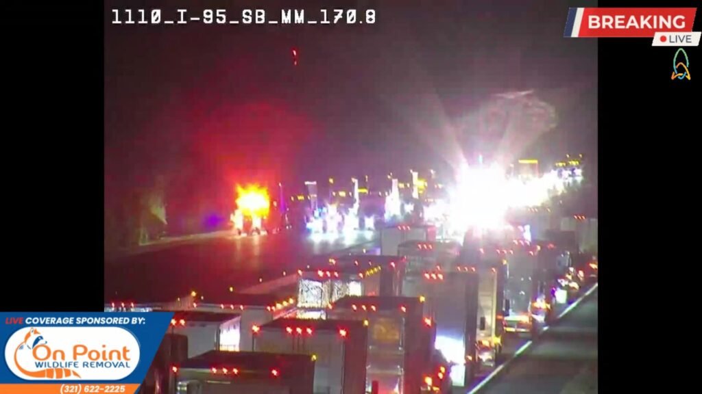 Crash in Brevard County on I-95 North, at MM 170. All lanes closed