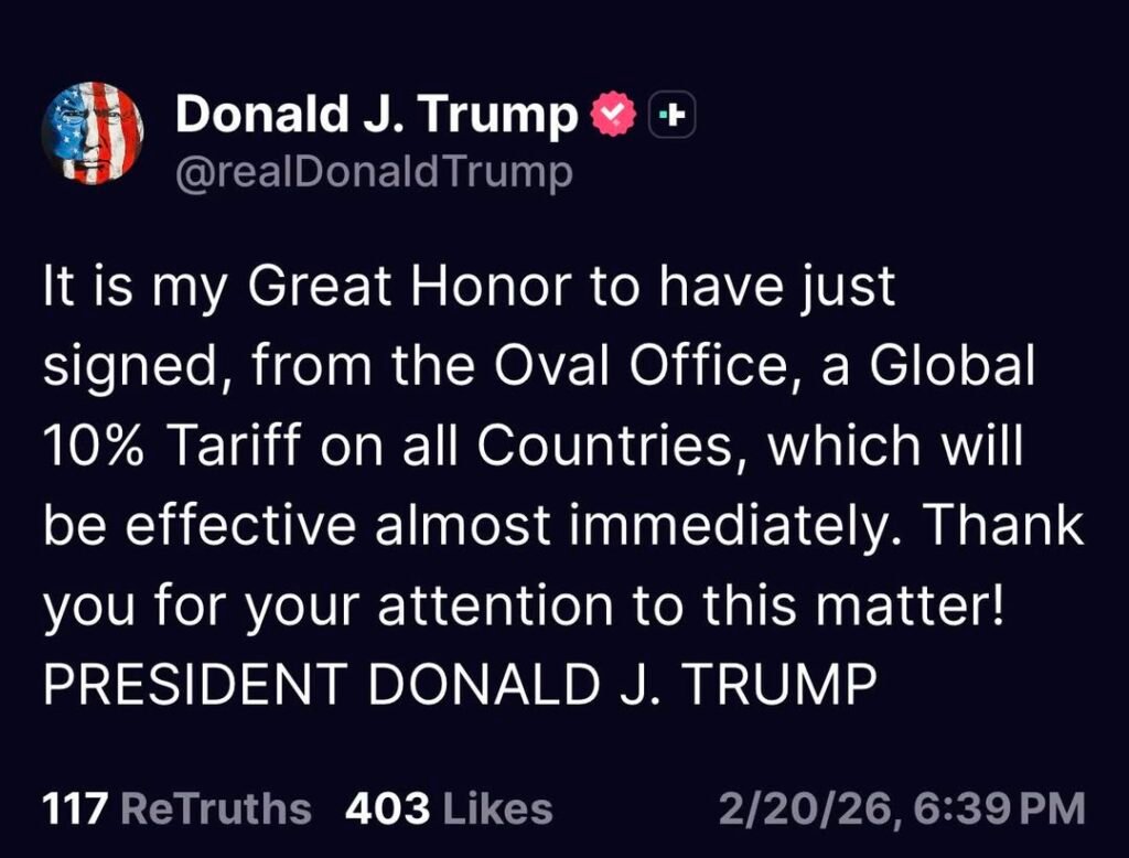 New tariffs just dropped.
