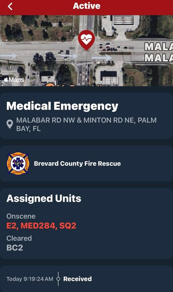 Truck vs cyclist at Minton and Malabar. Life flight needed.