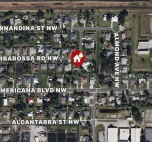 Major house fire reported in NW Palm Bay. Over a dozen units responding.