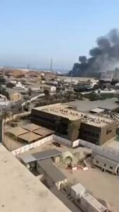 Iranian drones are striking a U.S. base in Bahrain.