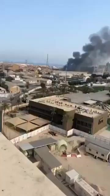 Iranian drones are striking a U.S. base in Bahrain.