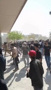 BREAKING: Pro-Iran protesters enter outer U.S. consulate complex in Pakistan and set fire to building; security forces o...