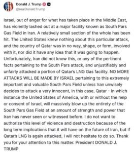 Trump blasts Israel, warns of catastrophic response if Qatar is attacked again: Earlier reporting said the White House k...