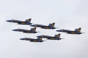 Blue Angels fly over Cocoa Beach during this weekend's air show