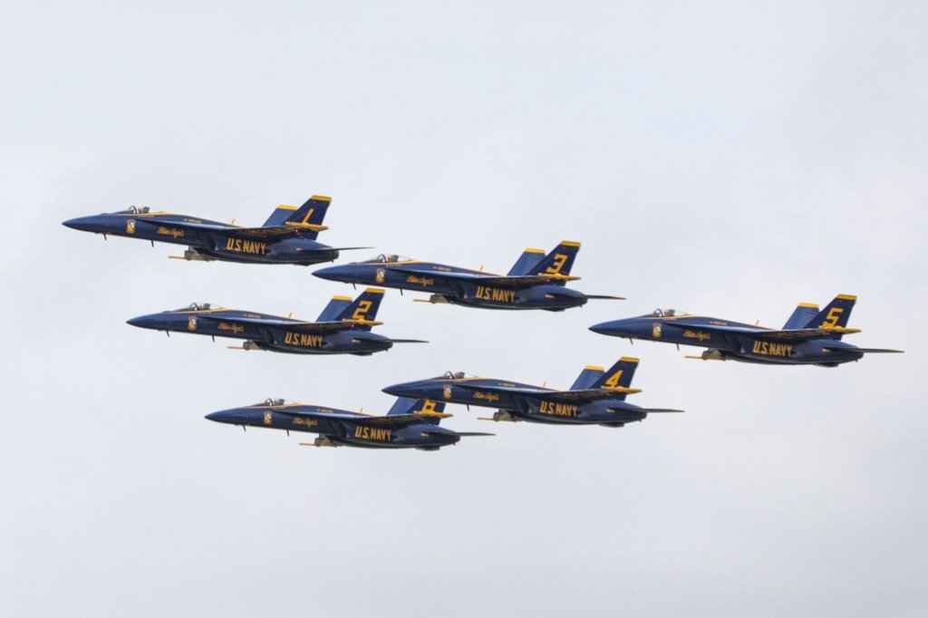 Blue Angels fly over Cocoa Beach during this weekend's air show