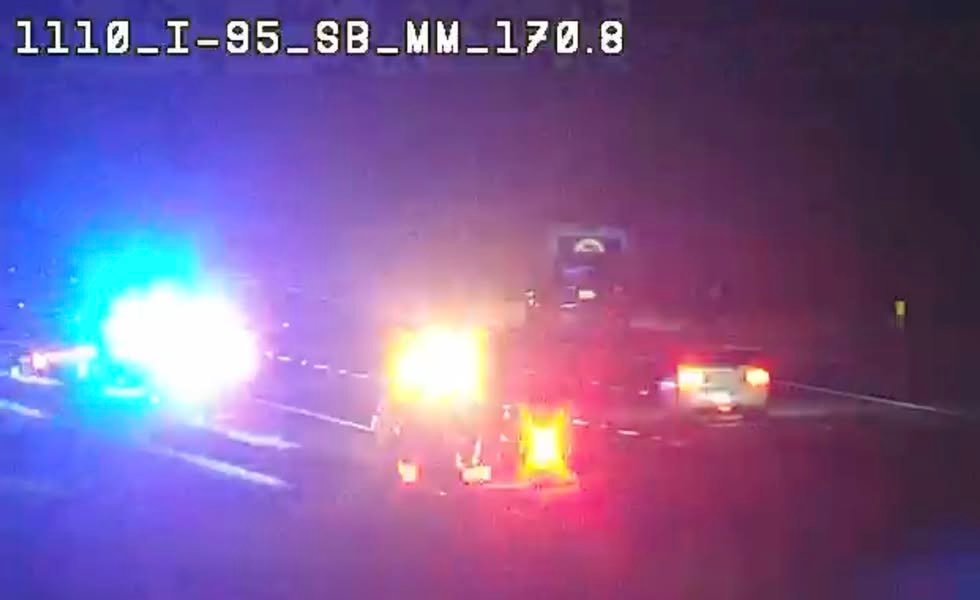 Multi-vehicle crash in Brevard County on I-95 North, before MM 171. Left shoulder blocked.