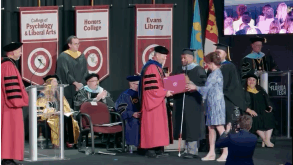 Blind Man Gets PhD at Florida Tech After 10-Year Journey