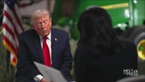 President Trump now says he never promised "No new wars" in an interview today with Meet the Press.