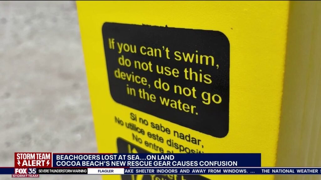 New rescue tubes in Cocoa Beach raise safety concerns - FOX 35 Orlando