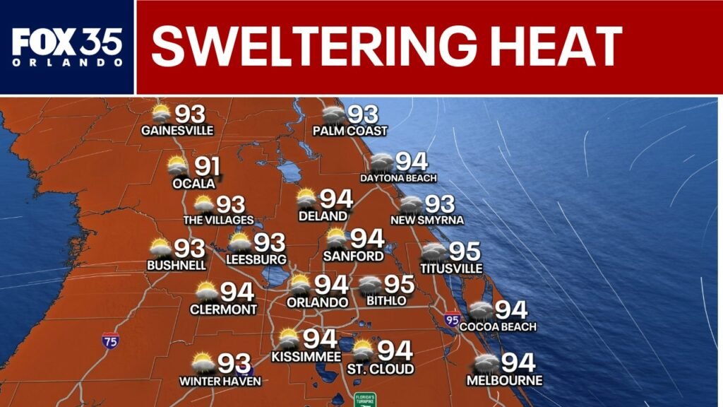 Orlando weather: Sweltering heat, Space Coast showers ahead